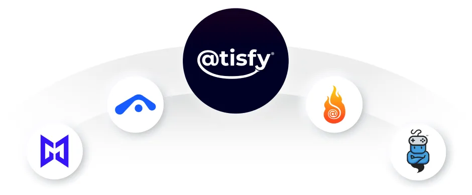 Atisfy at the centre of AtisfyReach, Atisfyre, Growth Marketing Genie and Game Marketing Genie